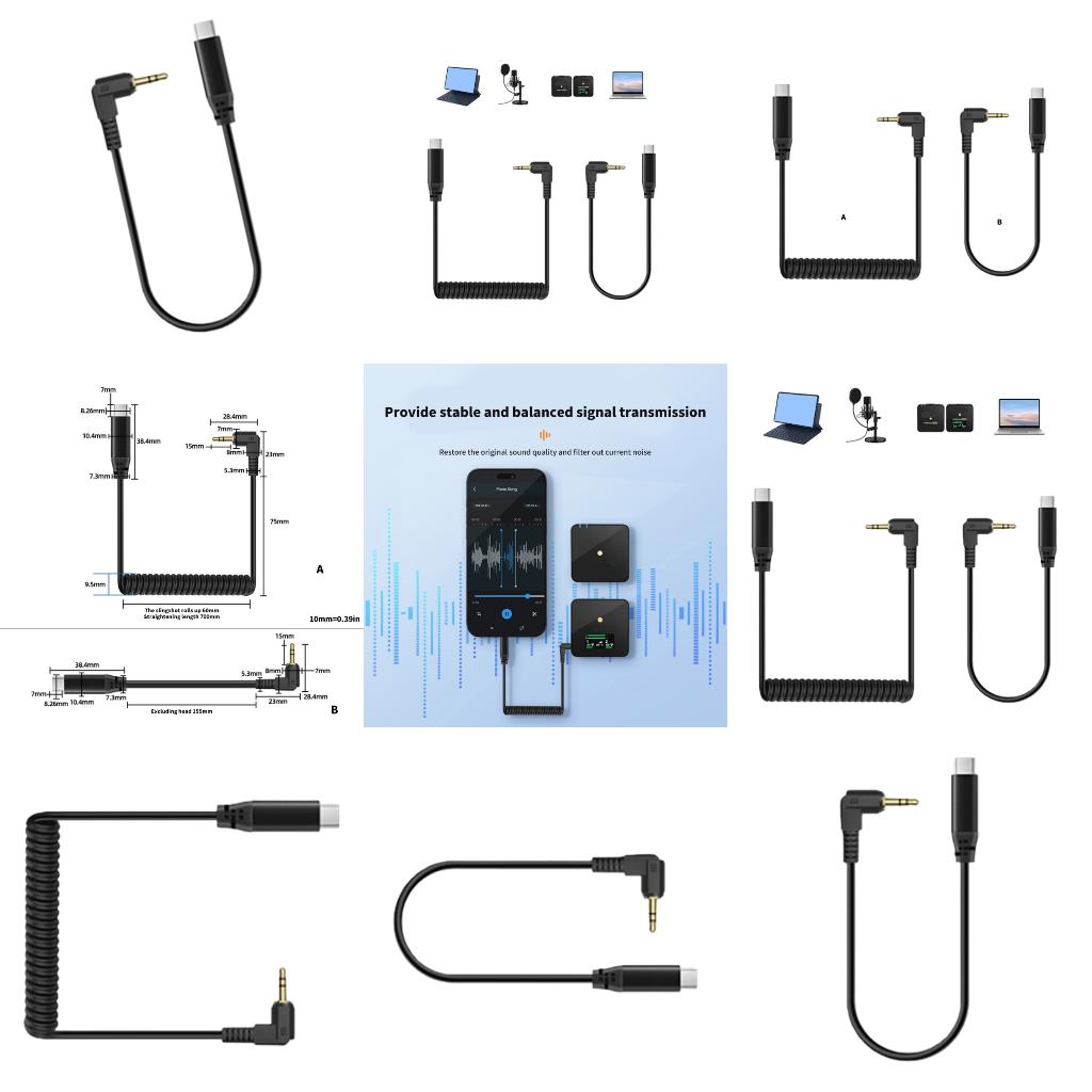 Electronics And Gadgets With C - 각진 3.5mm USB 유형 C 코드