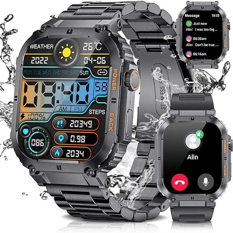Electronics Gadgets For Men - LIGE 남성용 야외 스포츠 피트니스 스마트워치,