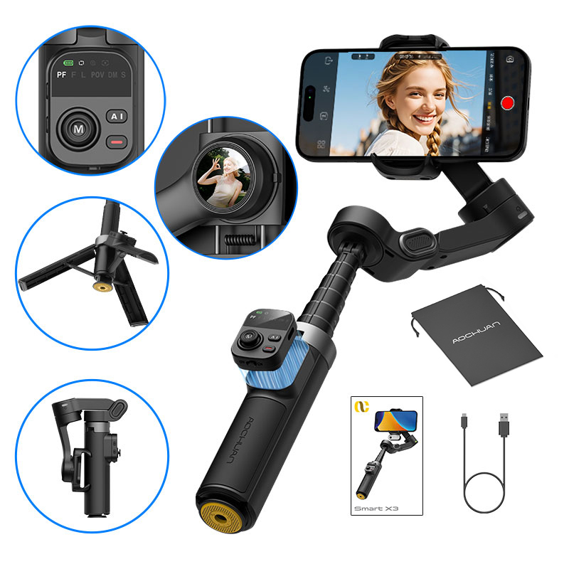 아오촨 스마트 X3 360 °   아이폰 및 안드로이드 - Auto Tracking Tripod 리뷰 및 가격