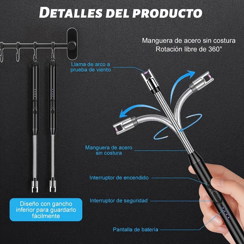 2개 스마트 전자 라이터, 360 °   USB 충전식 - Electronics Gadgets For Men 리뷰 및 가격