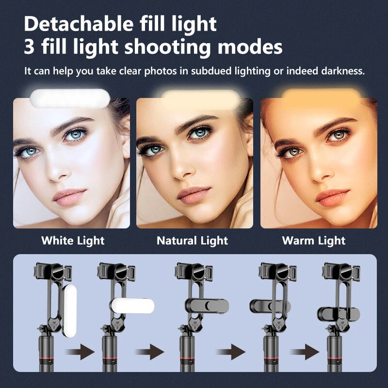 휴대용 미니 360도 회전 셀카봉 삼각대 LED 조명  - Auto Tracking Tripod 리뷰 및 가격